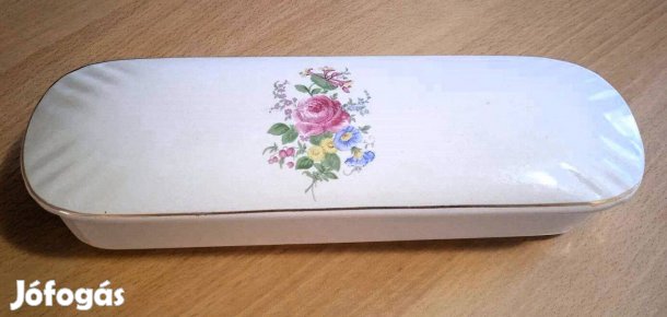 Régi nagy méretű Vienna porcelán fogkefe vagy más tartó