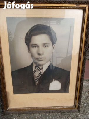 Régi nagyméretű régi fotó keretezve 35x40cm