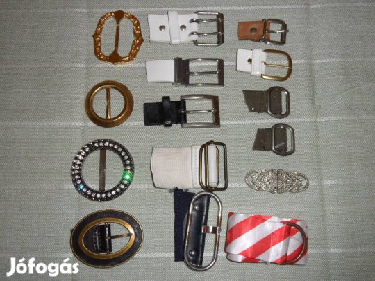 Régi nagyrészt fém övcsat ( 15 db.)