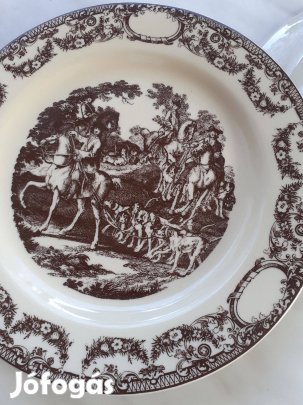 Régi német porcelán kistányér Ridinger porcelán