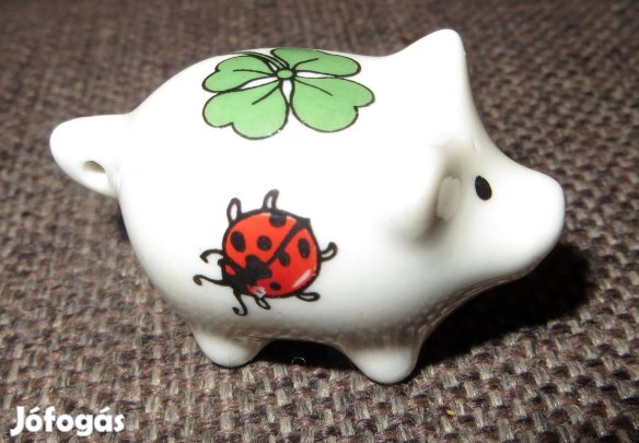 Régi német porcelán szerencsemalac pici