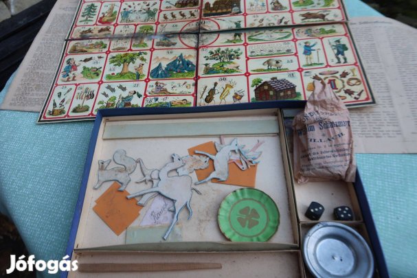 Régi német társasjáték "Schlaraffendland"