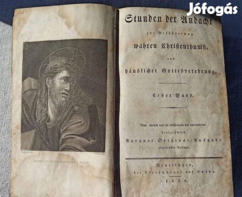 Régi német vallási könyv, 1830