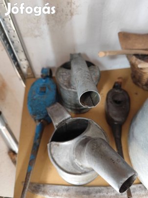 Régi olajozó kanna és edény eladó