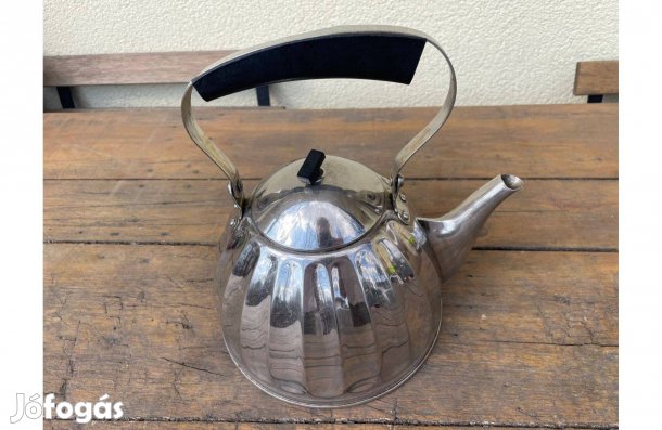 Régi orosz szovjet vízforraló mélkior króm teáskanna 1950-60
