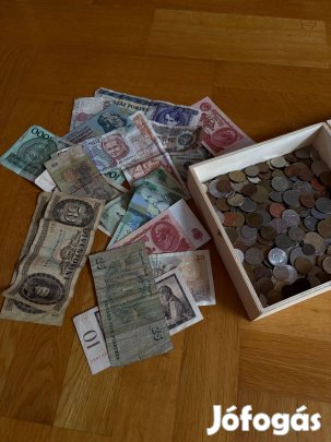 Régi papír és fémpénz ( magyar és külföldi )
