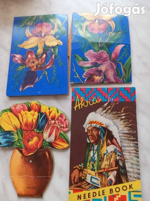 Régi papír tűkészlet