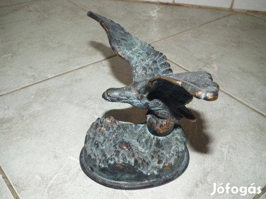 Régi patinás Turul sas szobor turulmadár súlyos réz nr.3