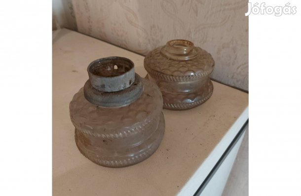 Régi petróleum lámpa tartály (2 db egyben)