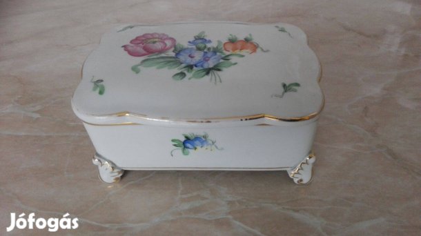 Régi porcelán Bonbonier Herendi szép régi db