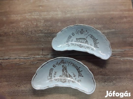 Régi porcelán antik csontos tálkák