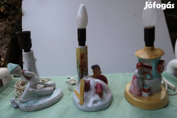 Régi porcelán asztali hangulatlámpák figurálisak