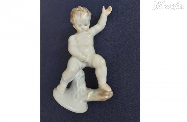 Régi porcelán fiú (Herendi gyár)