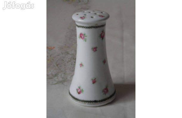 Régi porcelán fűszertartó, porcukorszóró ( rózsás )