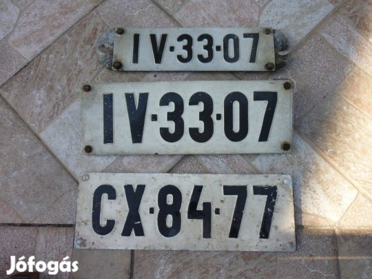 Régi rendszámok eladó
