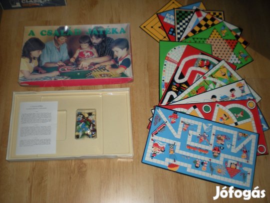 Régi retró A család játéka társas játék társasjáték hiánytalan Triál