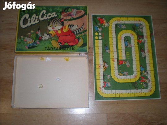 Régi retró Cili Cica társas játék társasjáték hiánytalan Minerva