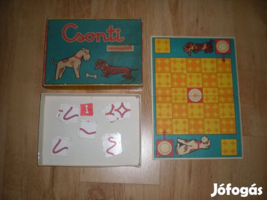 Régi retró Csonti társasjáték társas játék hiánytalan Minerva