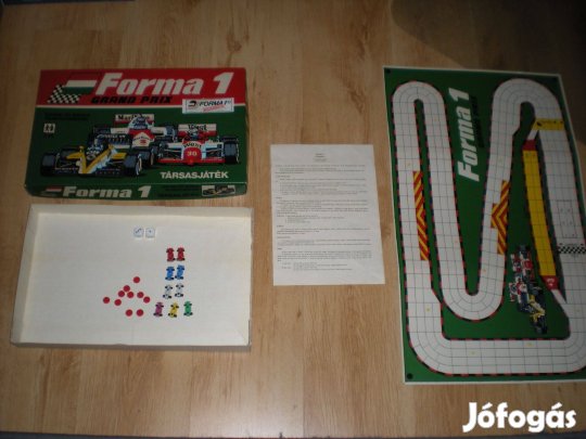 Régi retró Forma 1 Grand Prix társas játék társasjáték hiánytalan