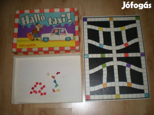 Régi retró Halló Taxi ! társasjáték társas játék hiánytalan Minerva