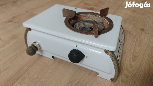 Régi retro Kolibri főző zománcozott hordozható mini kisméretű tűzhely