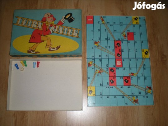Régi retró Létrajáték társasjáték társas játék hiánytalan Minerva