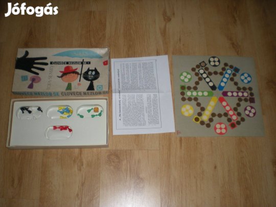 Régi retró Ne bosszankodj emberke ! társasjáték játék hiánytala Tofa