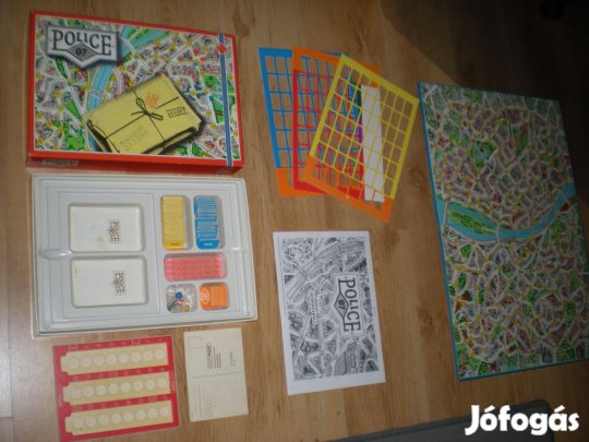 Régi retró Police 07 társasjáték társas játék hiánytalan Novoplast