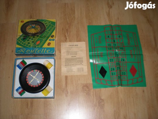 Régi retró Roulette társasjáték társas játék hiánytalan NDK DDR