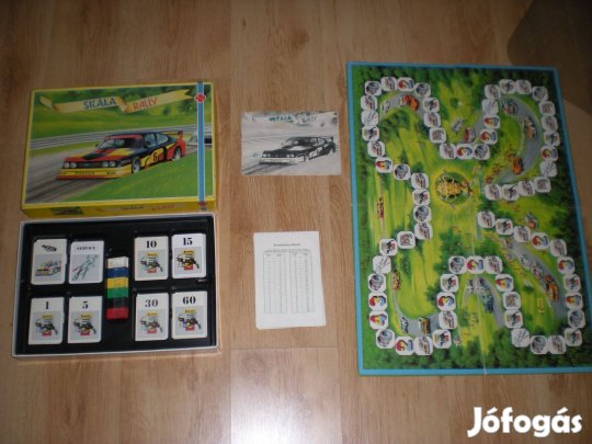Régi retró Skála Rally társasjáték társas játék hiánytalan Novoplast