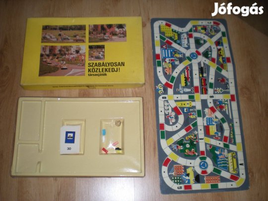 Régi retró Szabályosan közlekedj ! társasjáték társas hiánytalan Triál