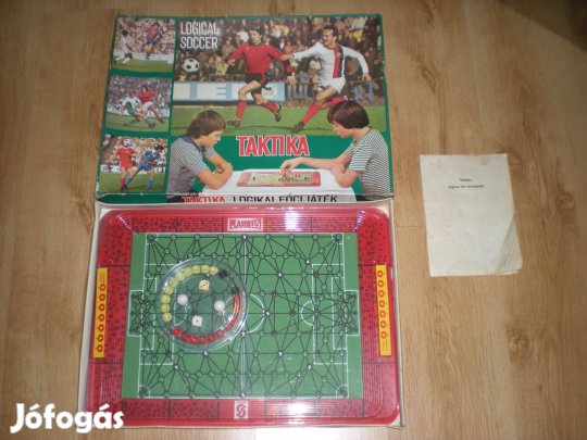 Régi retró Taktika logikai foci játék társasjáték társas Plastolus 2