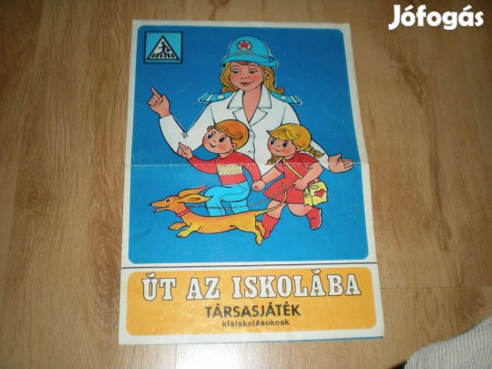 Régi retró Út az iskolába társasjáték társas játék hiánytalan