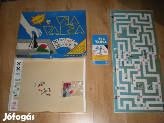 Régi retró Via Varia társasjáték társas játék hiánytalan Skála Coop