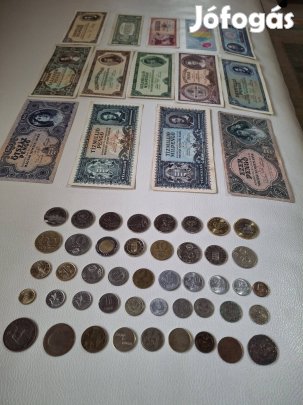 Régi retro antik pénz gyűjtemény egyben eladó 1000 ft.