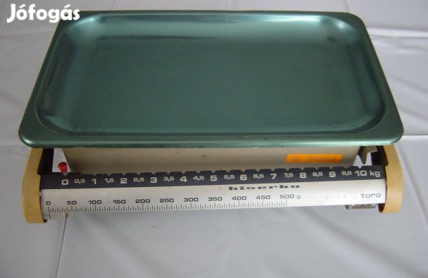 Régi-retró asztali mérleg, biserka konyhai mérleg, 1960-as évekből