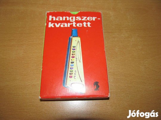 Régi retró bontatlan kártya pakli: hangszer kvartett (1980-as évek)