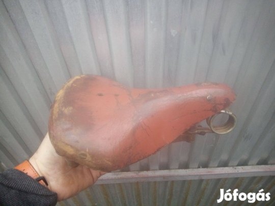 Régi retró bőr kerékpár bicikli nyereg