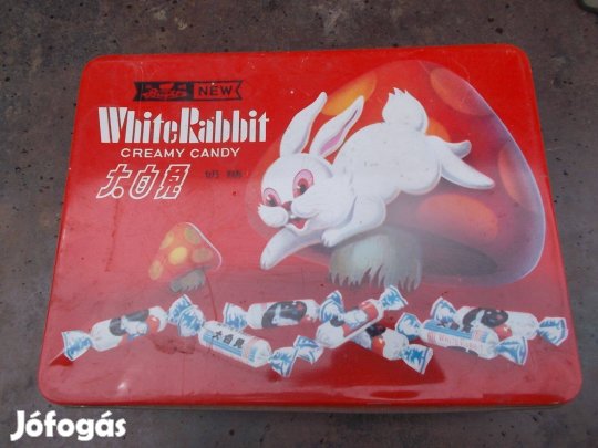 Régi retro fém bonbonos doboz kb 30 X 25 cm ritka