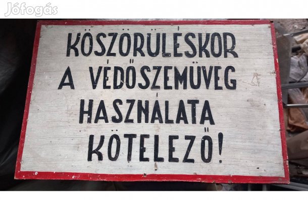 Régi retro festett tábla kb 50 x 30 cm