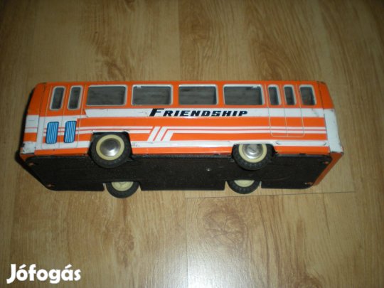 Régi retró kínai lemezautó lemez autó busz autóbusz működőképes