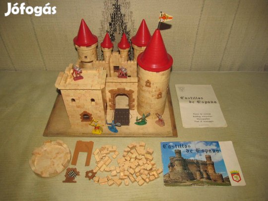 Régi retró középkori vár lovagvár építő készlet dobozával (1970, Cefa)