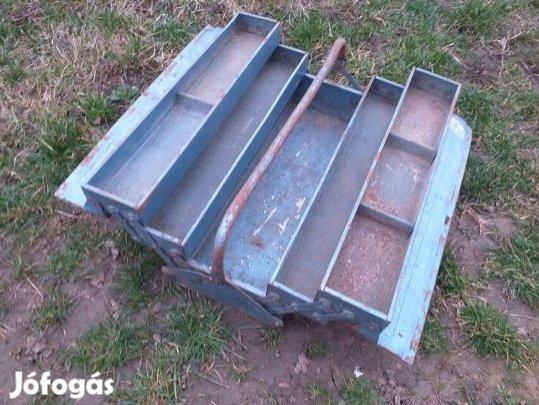 Régi retro lemez szerszámos láda ! Nem Gedore Hazet Würth