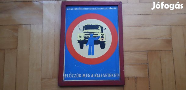 Régi retro munkavédelmi plakát