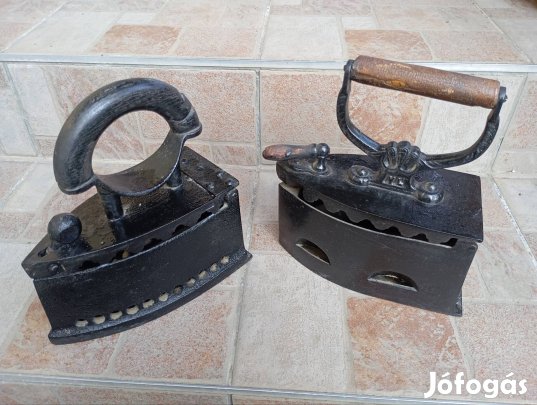 Regi retro öntöttvas faszenes  vasaló 2 db 