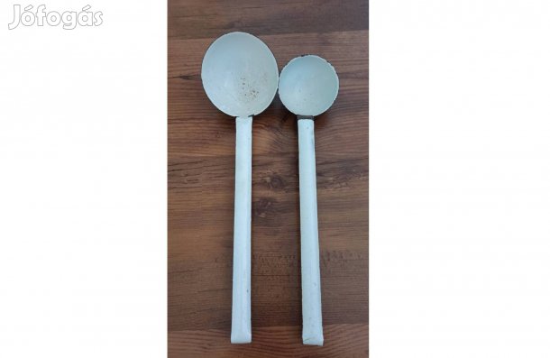 Régi/retro zománcos merőkanál-2 db