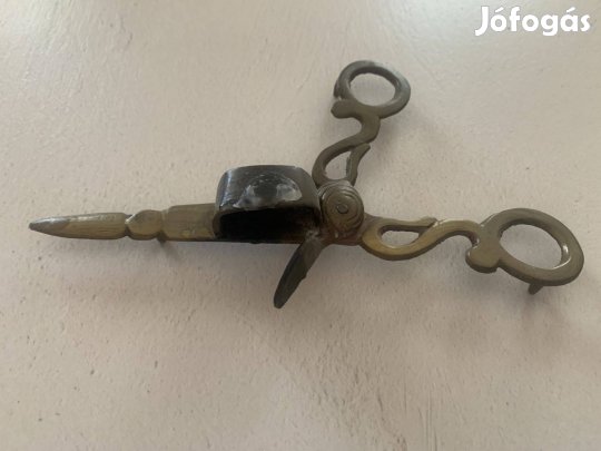 Régi réz gyertyaoltó (koppantó) olló