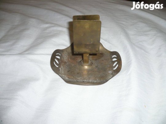 Régi réz századeleji gyufatartó kínáló