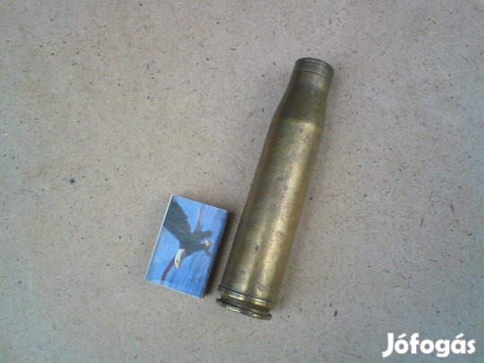 Régi réz üres lőszerhüvely (töltényhüvely) 15 cm