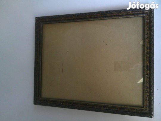 Régi rózsafa üvegezett képkeret